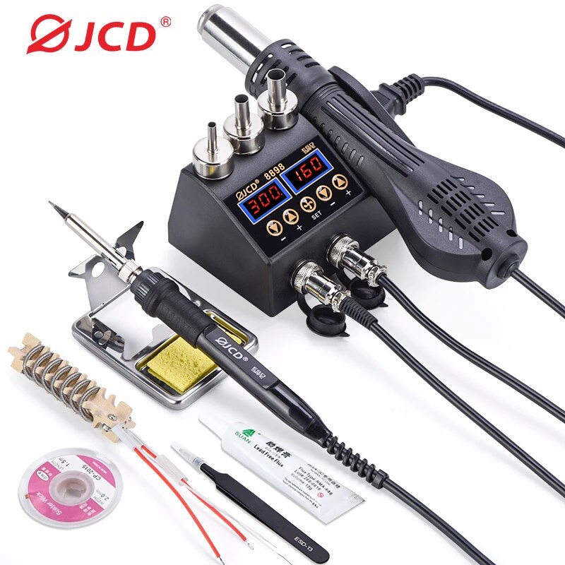 2 In 1 Soldering Rework Station 750W - Jcd 8898 Soldeerstation 750W 2 In