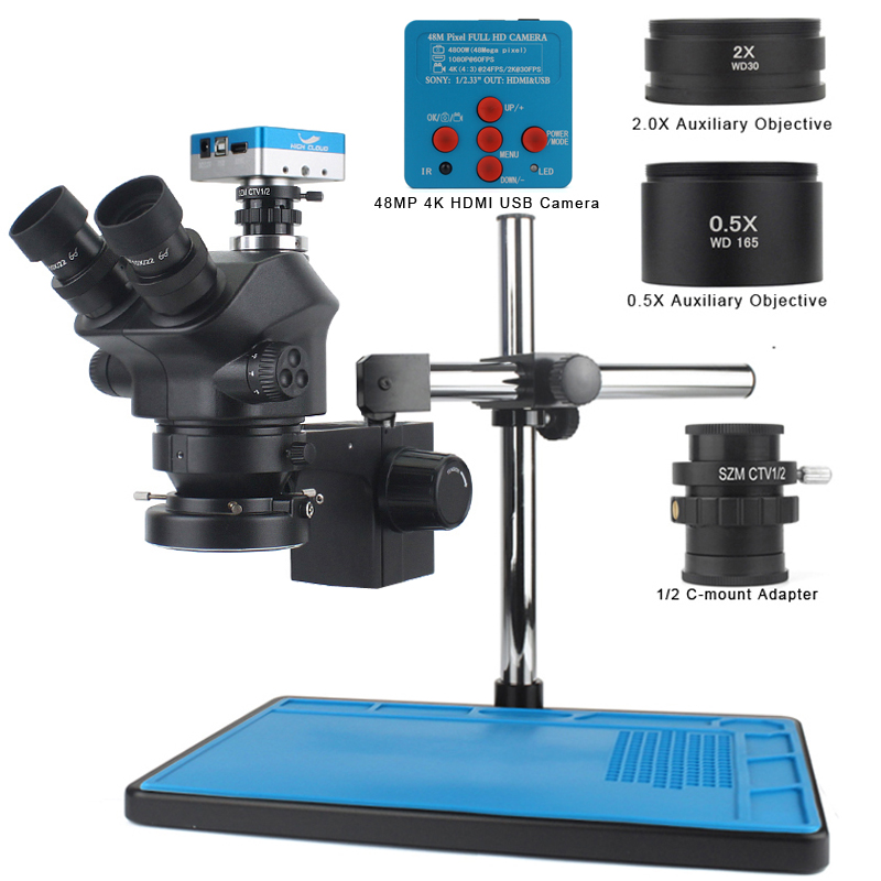 Simul-Focal Industrial Microscope 4K Hdmi - 48MP 4K HDMI USB Videocamera Simul-Focal