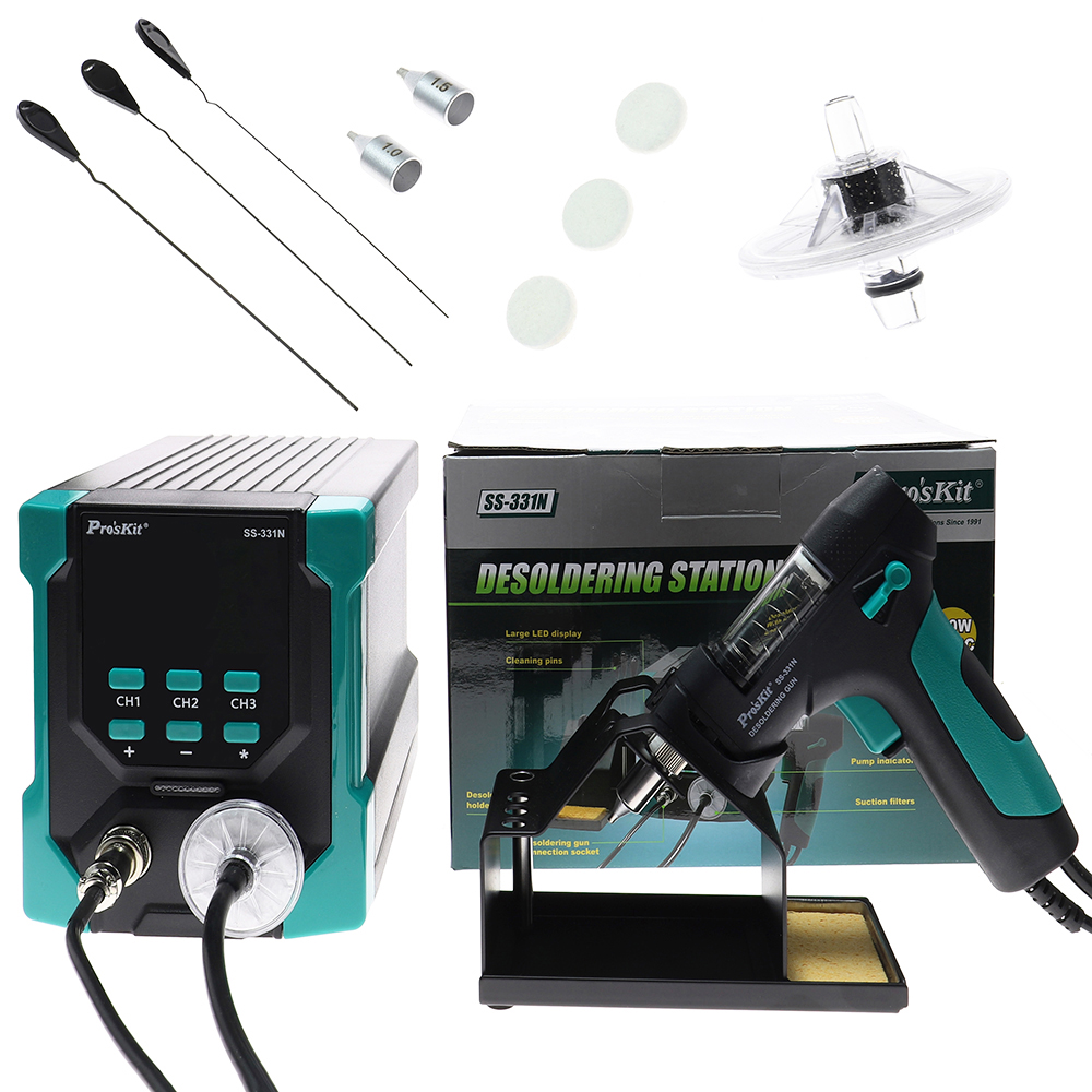 Desoldering Pump Electric Vacuum Station - SS-331N Digitale Elektrische Desoldeerstation Tin Gun