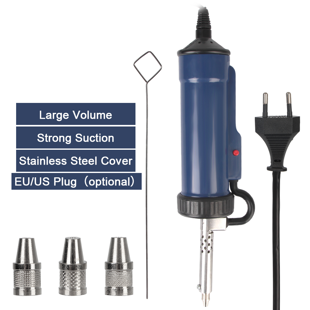 Desoldering Pump Electric Vacuum Station - Tin Sucker Vacuüm met 3 Zuigmond