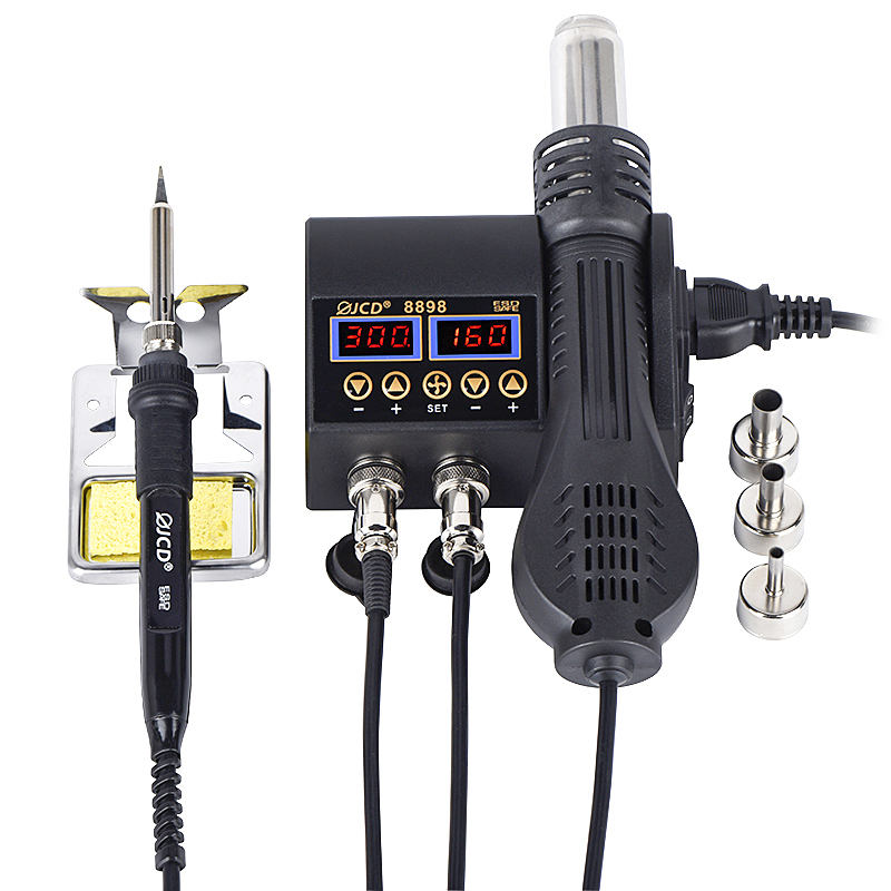 2 In 1 Soldering Rework Station 750W - JCD 2 in 1 8898 Soldeerstation