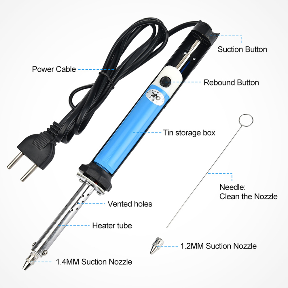 AC 110 V/220 V Elektrische Tin - Desoldering Pump Electric Vacuum Station recensie en prijs