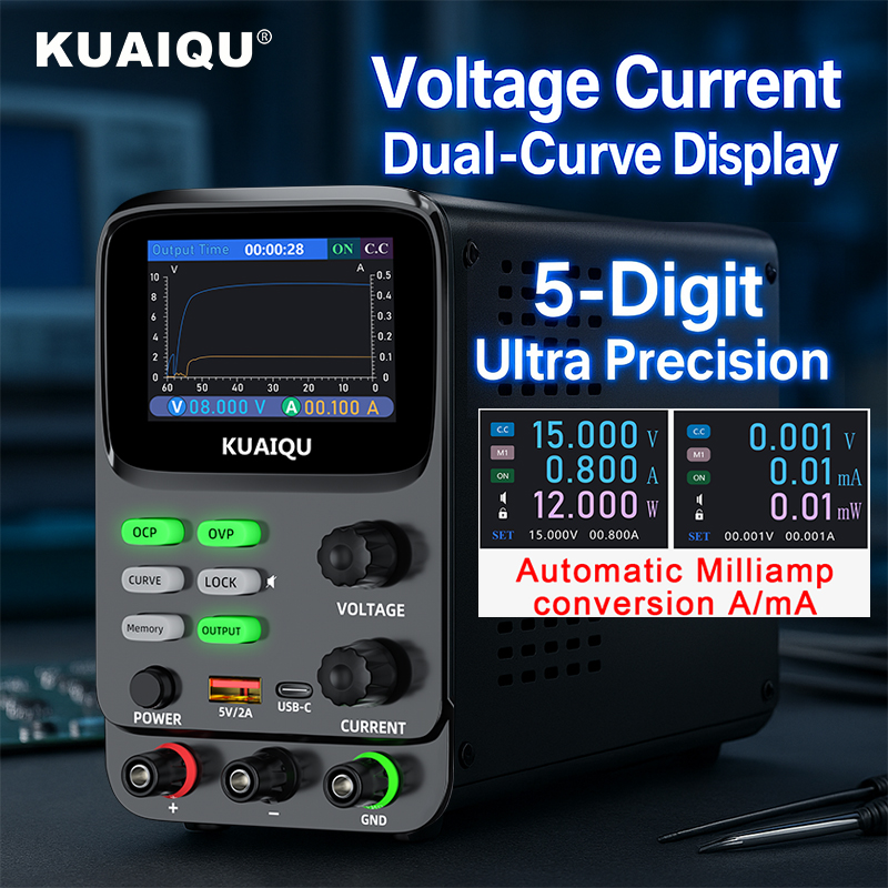 KUAIQU 5-Digit Ultra Precisie  - High Precision Dc Power Supply 30V 10A recensie en prijs