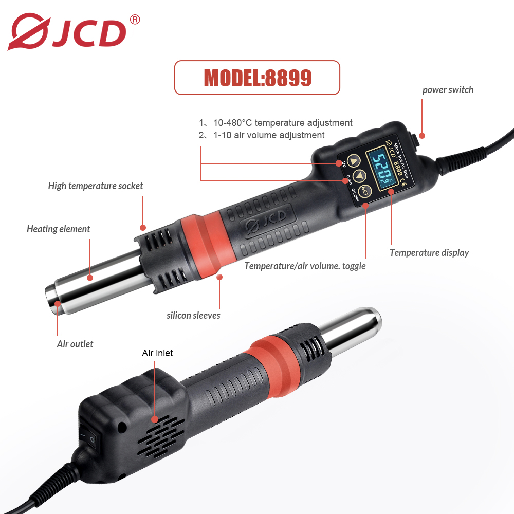 JCD 8899 2 in 1 Soldeerstation - 2 In 1 Soldering Rework Station 750W recensie en prijs