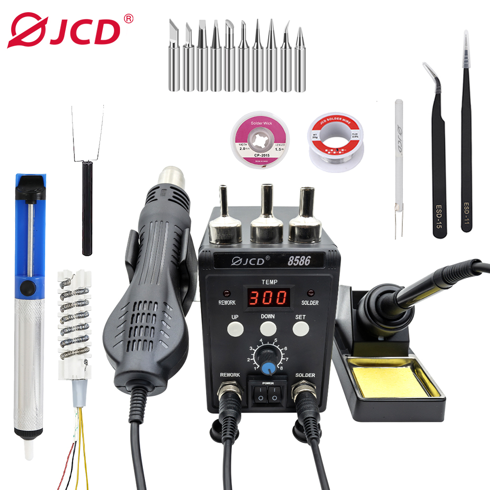 JCD 750W 8586 2-in-1 digitale  - 2 In 1 Soldering Rework Station 750W recensie en prijs