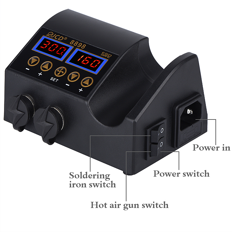 JCD 8898‑16 750W 2-in-1 LCD Di - 2 In 1 Soldering Rework Station 750W recensie en prijs