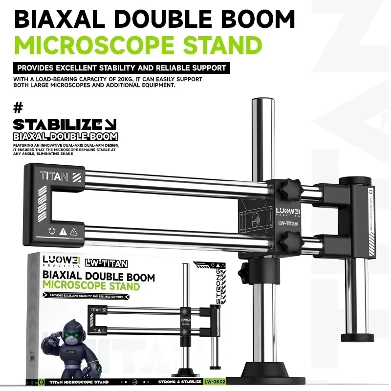 LUOWEI LW-GK02 Biaxale Dubbele - Articulating Arm Boom Stand Microscope recensie en prijs